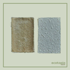 Sponge for washing dishes from cellulose and loofah