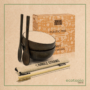 Eco-friendly Coconut Bowls & Spoons Set of 2 - White laquer