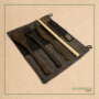 Reclaimed Dark Wood Cutlery Set - Slate