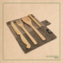Bamboo Cutlery Set - Slate