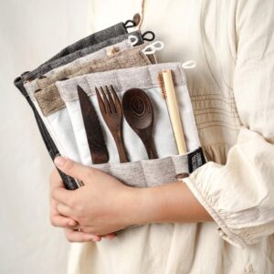 Reclaimed Dark Wood Cutlery Set