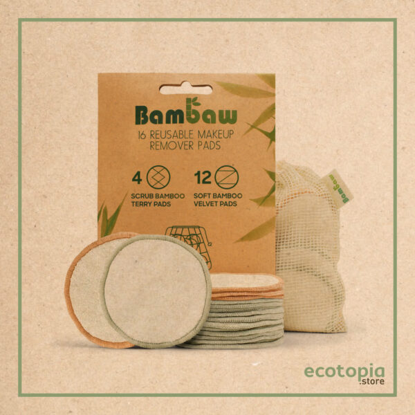 Bamboo Makeup Remover Pads - Pack of 16